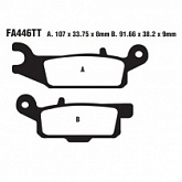 Колодки тормозные EBC FA446TT