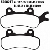 Колодки тормозные EBC FA682TT