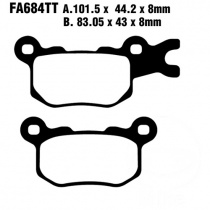 Колодки тормозные EBC FA684TT