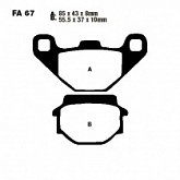 Колодки тормозные EBC SFA067HH
