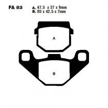 Колодки тормозные EBC SFA083HH