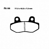 Колодки тормозные EBC SFA086HH