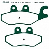 Колодки тормозные EBC SFA418
