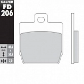 Колодки тормозные Galfer FD206G1050