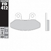 Колодки тормозные Galfer FD412G1380