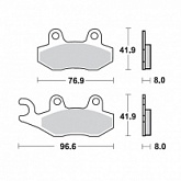 Колодки тормозные Moto-Master 091912