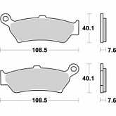 Колодки тормозные SBS 1005LS