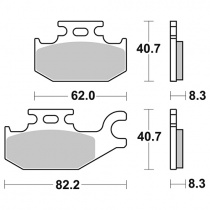 Колодки тормозные SBS 835SI