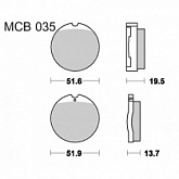 Колодки тормозные TRW Lucas MCB35
