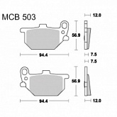 Колодки тормозные TRW Lucas MCB503