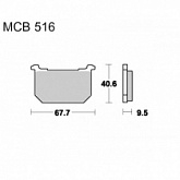 Колодки тормозные TRW Lucas MCB516 