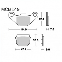 Колодки тормозные TRW Lucas MCB519SR