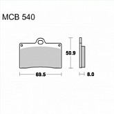 Колодки тормозные TRW Lucas MCB540CRQ