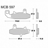 Колодки тормозные TRW Lucas MCB597SV