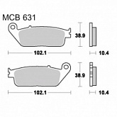 Колодки тормозные TRW Lucas MCB631SH