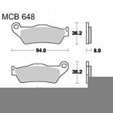 Колодки тормозные TRW Lucas MCB648RSI