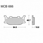 Колодки тормозные TRW Lucas MCB666