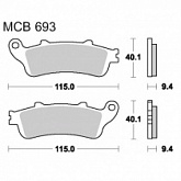 Колодки тормозные TRW Lucas MCB693SRM