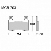 Колодки тормозные TRW Lucas MCB703SV