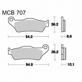 Колодки тормозные TRW Lucas MCB707SH