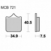 Колодки тормозные TRW Lucas MCB721SCR