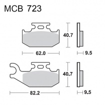 Колодки тормозные TRW Lucas MCB723SI