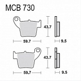 Колодки тормозные TRW Lucas MCB730RSI
