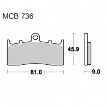 Колодки тормозные TRW Lucas MCB736SV