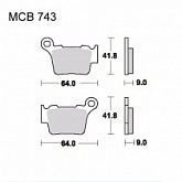 Колодки тормозные TRW Lucas MCB743RSI