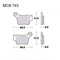 Колодки тормозные TRW Lucas MCB743RSI
