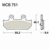 Колодки тормозные TRW Lucas MCB751