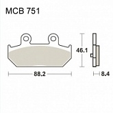 Колодки тормозные TRW Lucas MCB751SRM