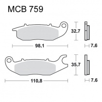Колодки тормозные TRW Lucas MCB759 