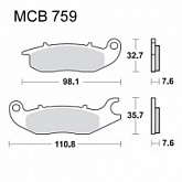 Колодки тормозные TRW Lucas MCB759EC