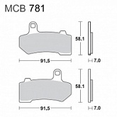 Колодки тормозные TRW Lucas MCB781SV