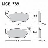 Колодки тормозные TRW Lucas MCB786