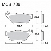 Колодки тормозные TRW Lucas MCB786SRM