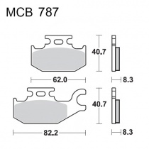 Колодки тормозные TRW Lucas MCB787SI