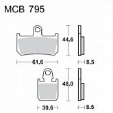 Колодки тормозные TRW Lucas MCB795SCR