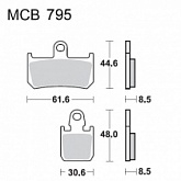 Колодки тормозные TRW Lucas MCB795SV