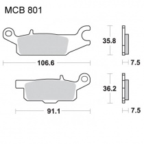 Колодки тормозные TRW Lucas MCB801SI