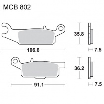 Колодки тормозные TRW Lucas MCB802SI