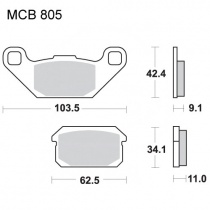 Колодки тормозные TRW Lucas MCB805SI