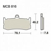 Колодки тормозные TRW Lucas MCB816CRQ