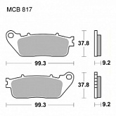 Колодки тормозные TRW Lucas MCB817SH