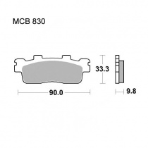 Колодки тормозные TRW Lucas MCB830 