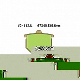 Колодки тормозные Vesrah VD-112JL