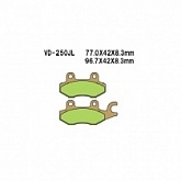 Колодки тормозные Vesrah VD-250JL