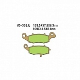 Колодки тормозные Vesrah VD-352JL