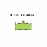 Колодки тормозные Vesrah VD-439JL